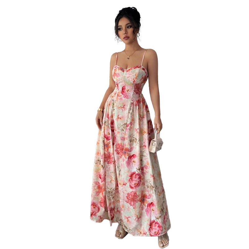 Women's Strapless Shoulder Bearing Elegant Long Evening Dress
