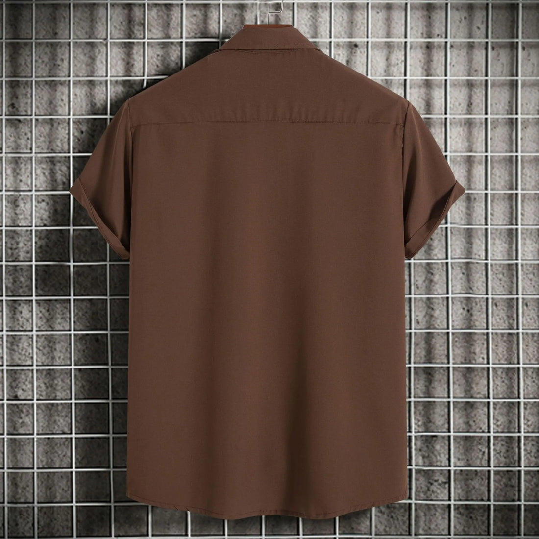 Men's Plus Size Casual Short Sleeve Button Up Shirt
