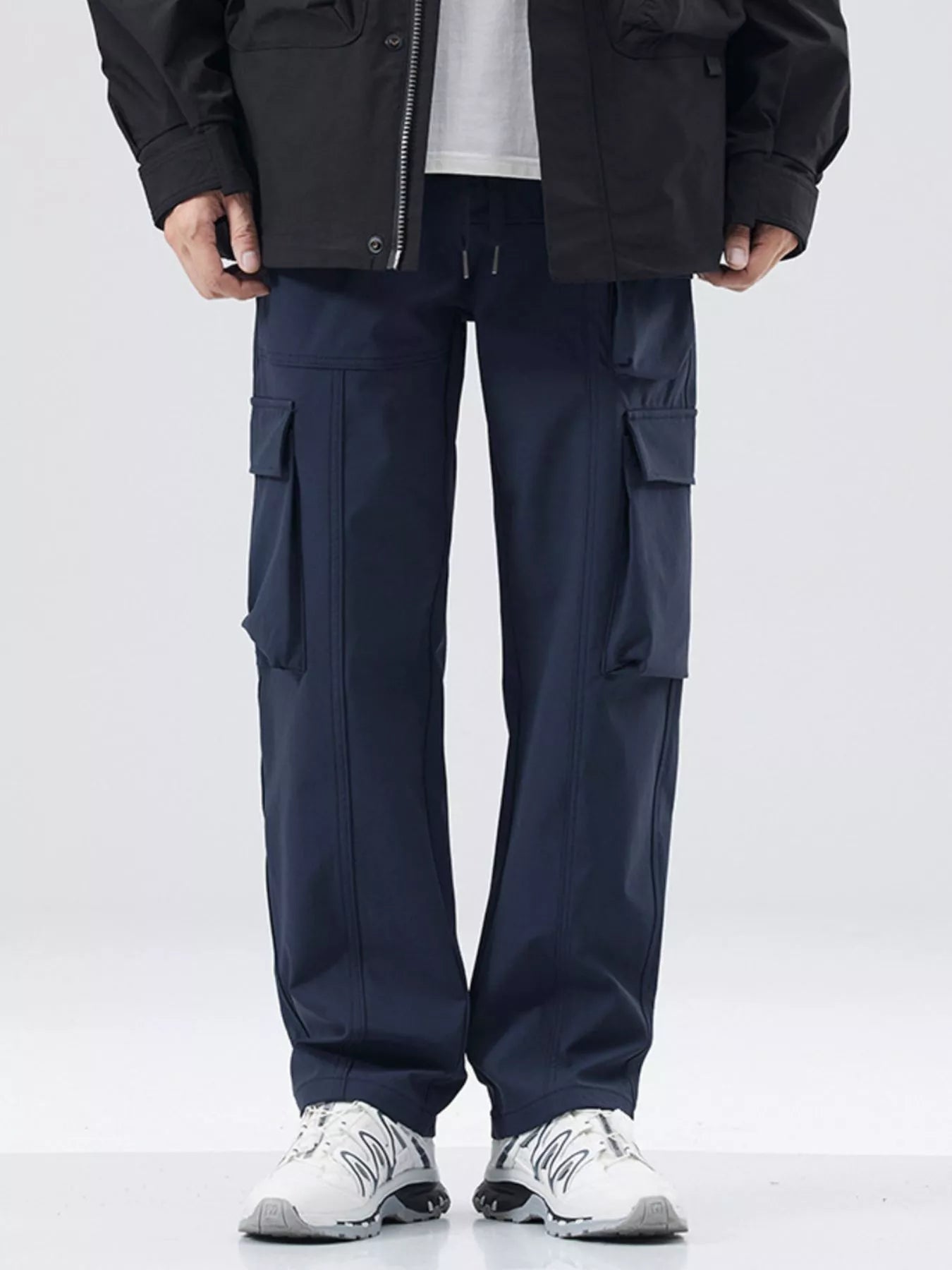 Men's Plus Size Drawstring Wide Leg Casual Pants