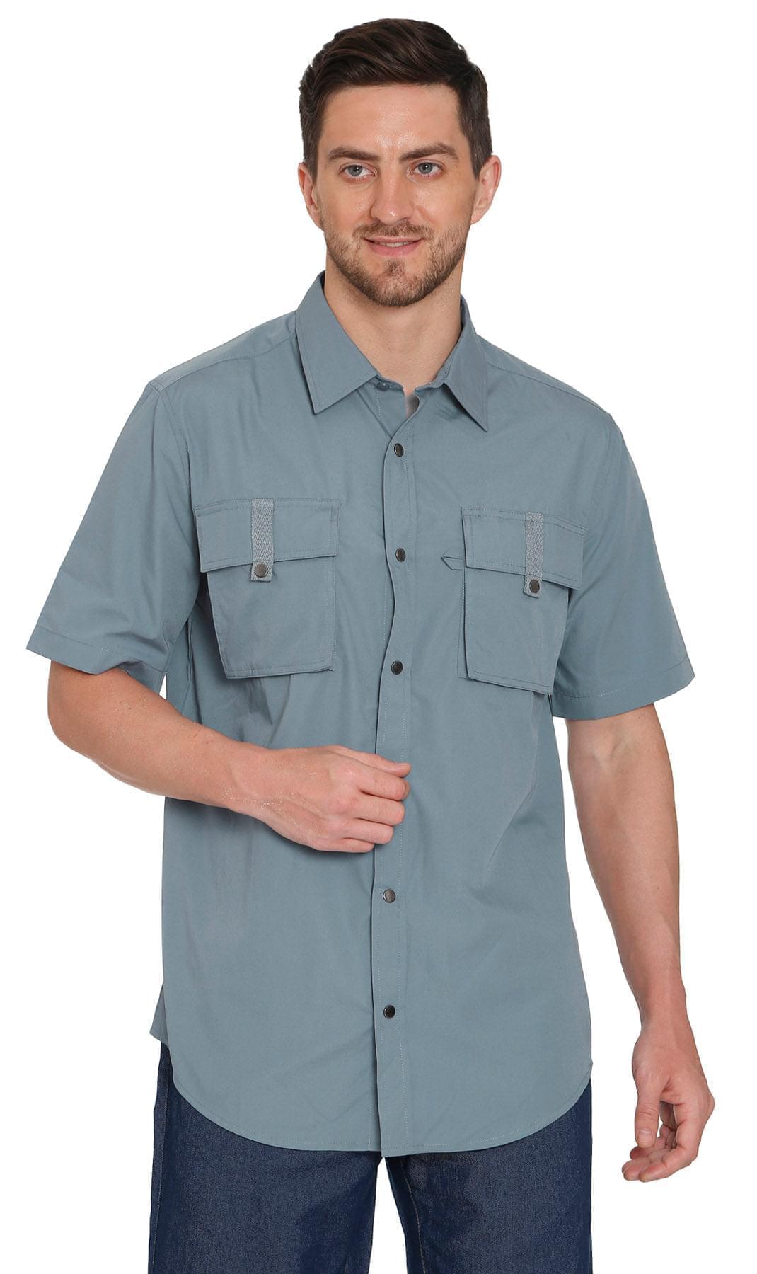 Men's Short Sleeve Explorer Shirt With Multi Pockets