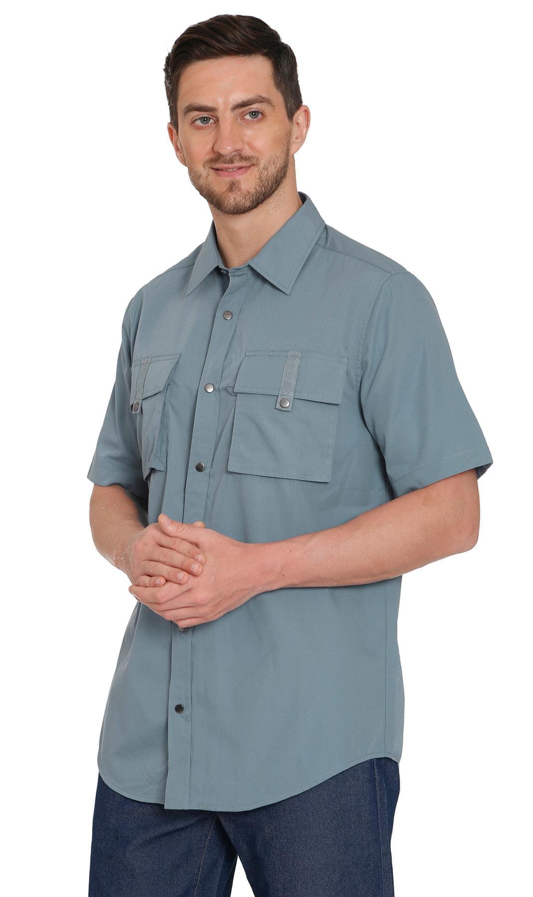 Men's Short Sleeve Explorer Shirt With Multi Pockets