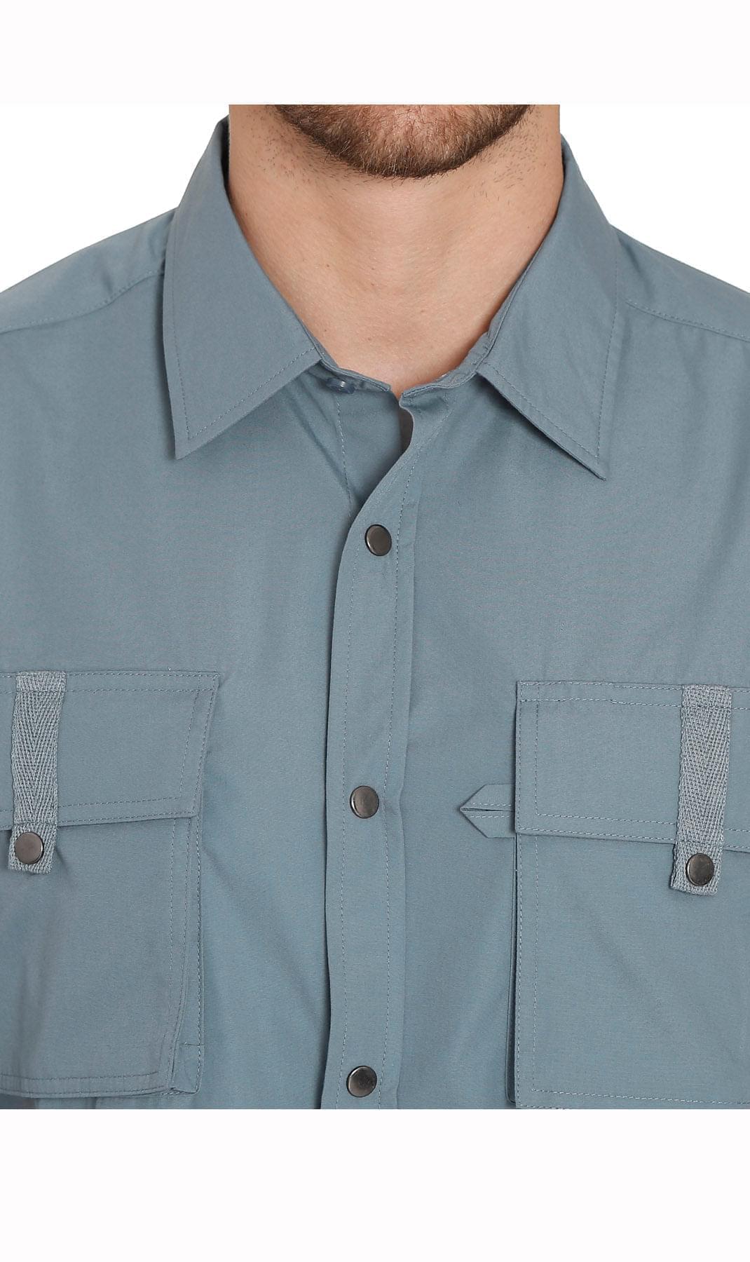 Men's Short Sleeve Explorer Shirt With Multi Pockets