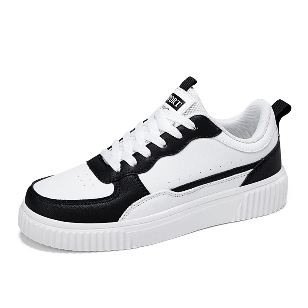 Lace Up Contrast Platform Sneakers Casual Women's Shoes