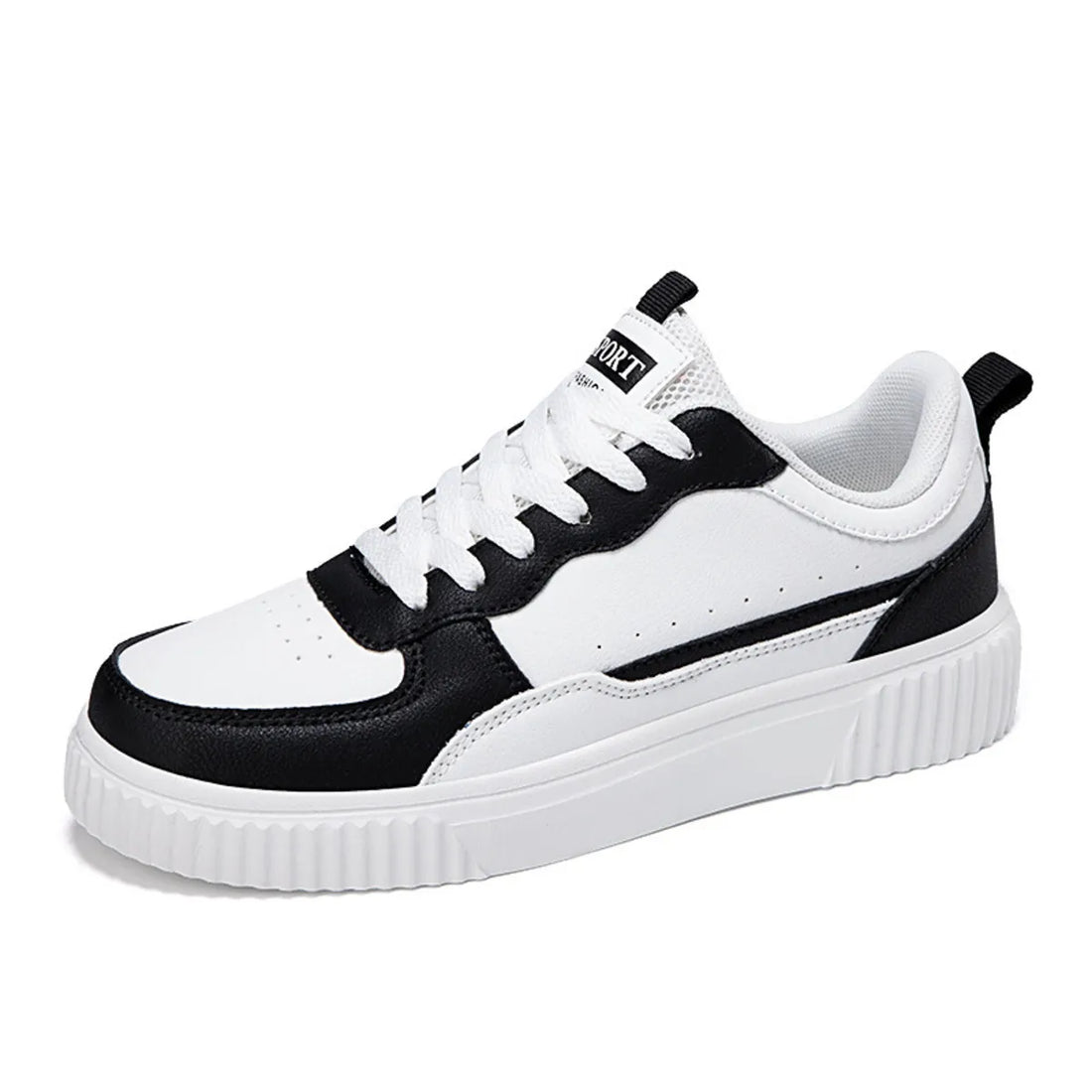 Lace Up Contrast Platform Sneakers Casual Women's Shoes