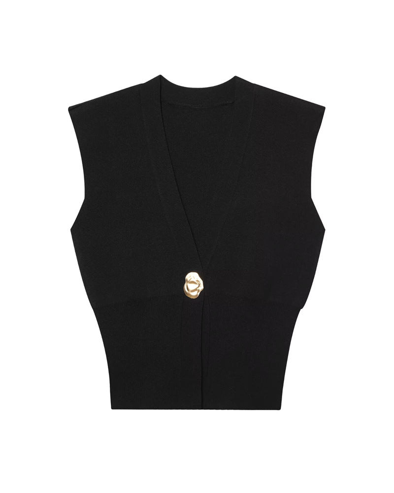 Elegant Casual Women's V Neck Commuting Vest Tank Top
