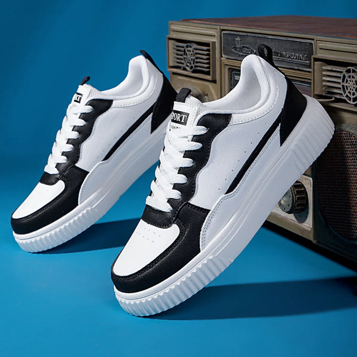 Lace Up Contrast Platform Sneakers Casual Women's Shoes