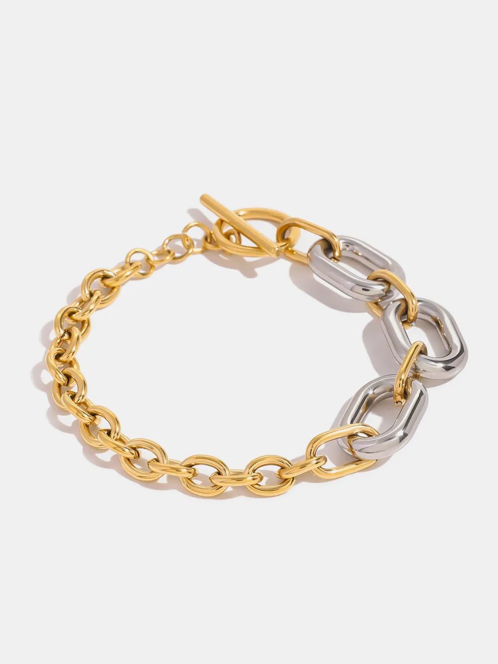 18K Gold Plated Stainless Steel Chain Bracelet For Women
