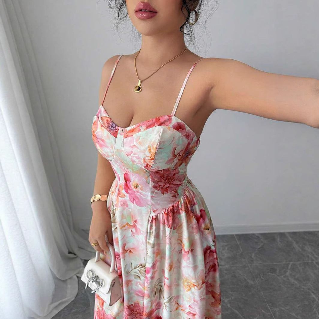 Women's Strapless Shoulder Bearing Elegant Long Evening Dress