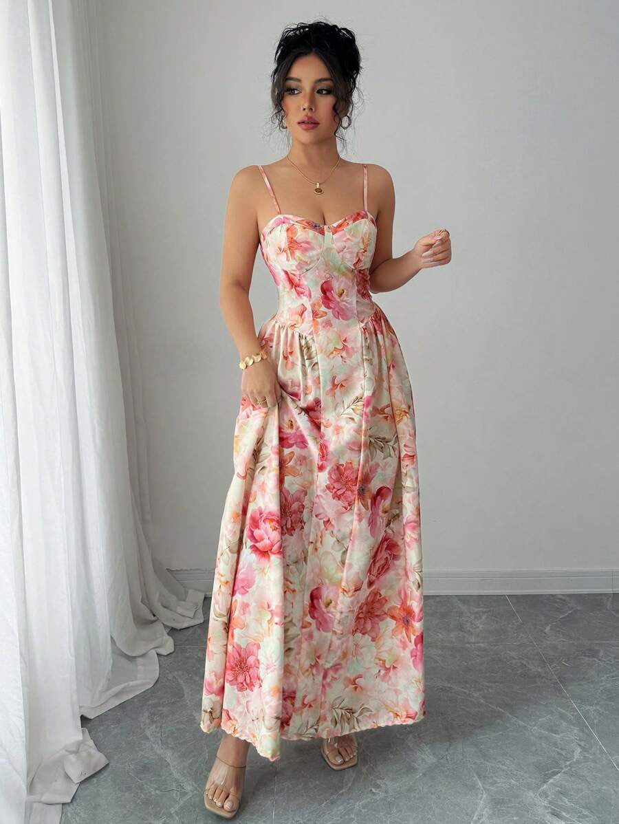 Women's Strapless Shoulder Bearing Elegant Long Evening Dress