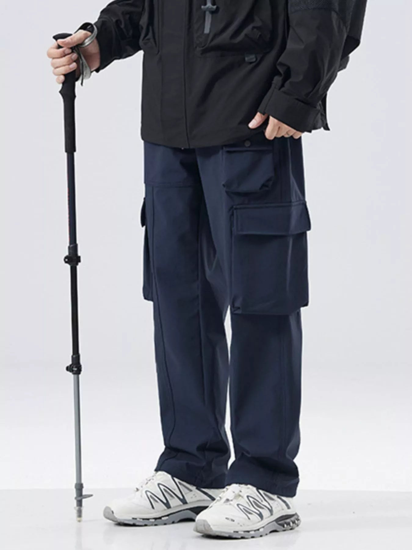 Men's Plus Size Drawstring Wide Leg Casual Pants