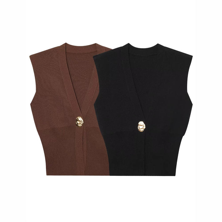 Elegant Casual Women's V Neck Commuting Vest Tank Top
