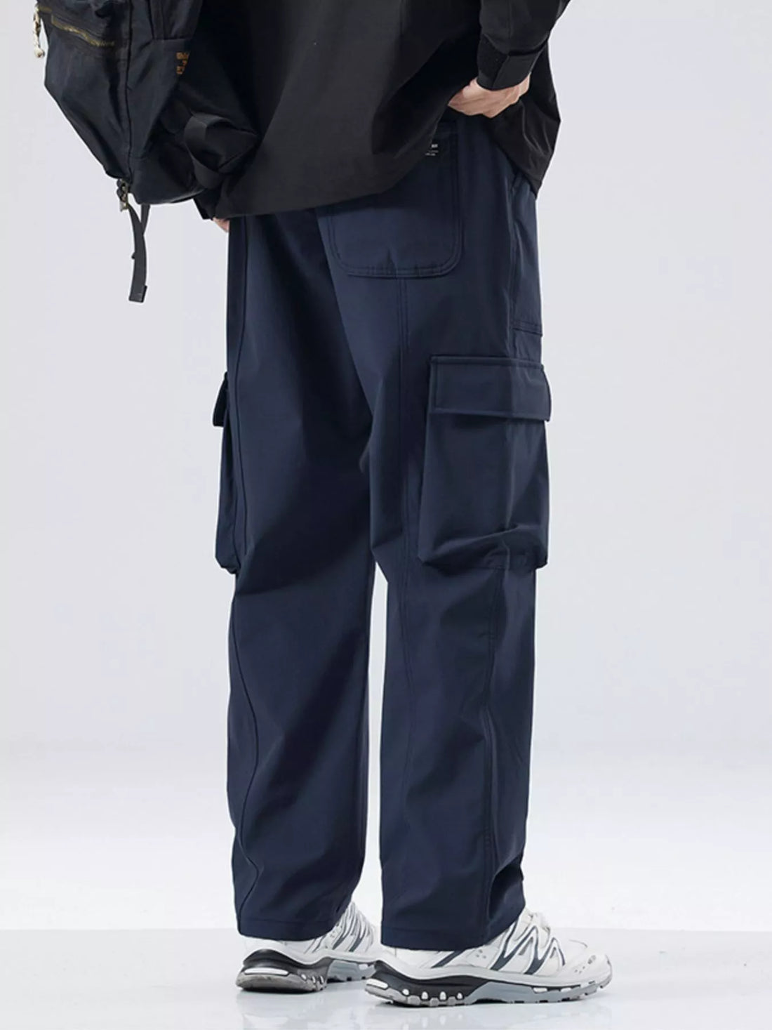 Men's Plus Size Drawstring Wide Leg Casual Pants