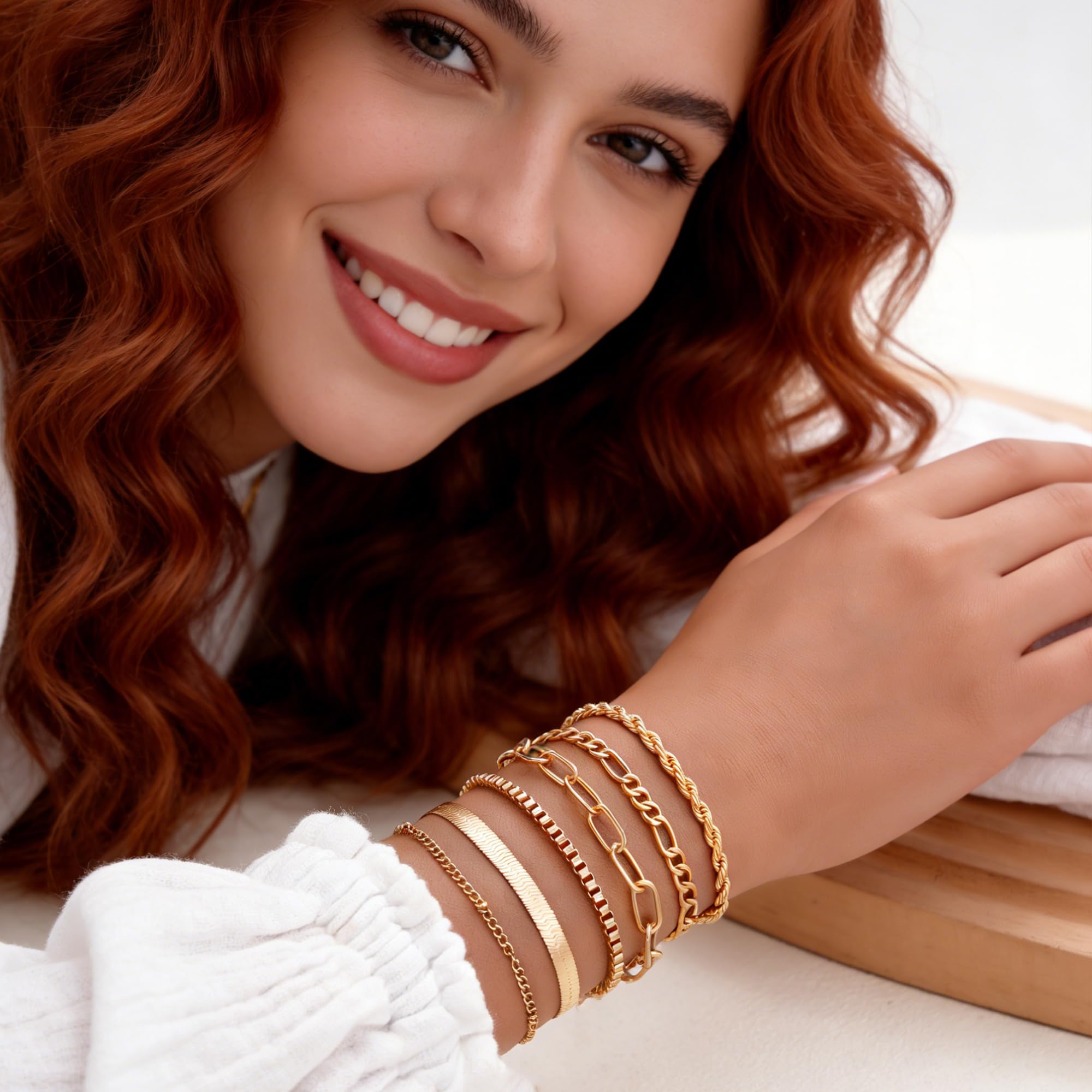 68 Piece Gold Jewelry Set With Necklaces Bracelets