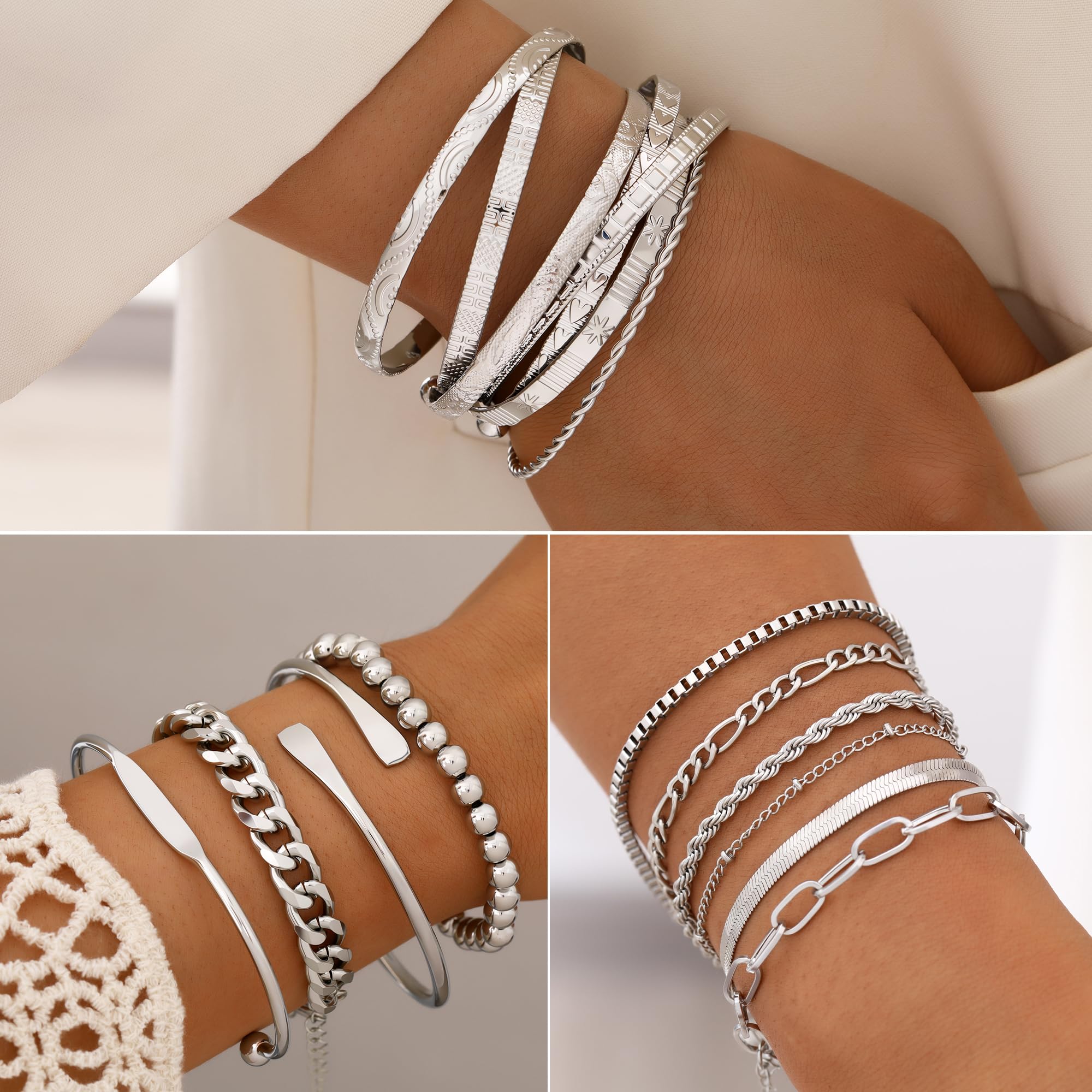 68 Piece Gold Jewelry Set With Necklaces Bracelets
