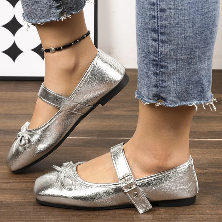 Square Toe Flats Slip On Casual Women's Shoes
