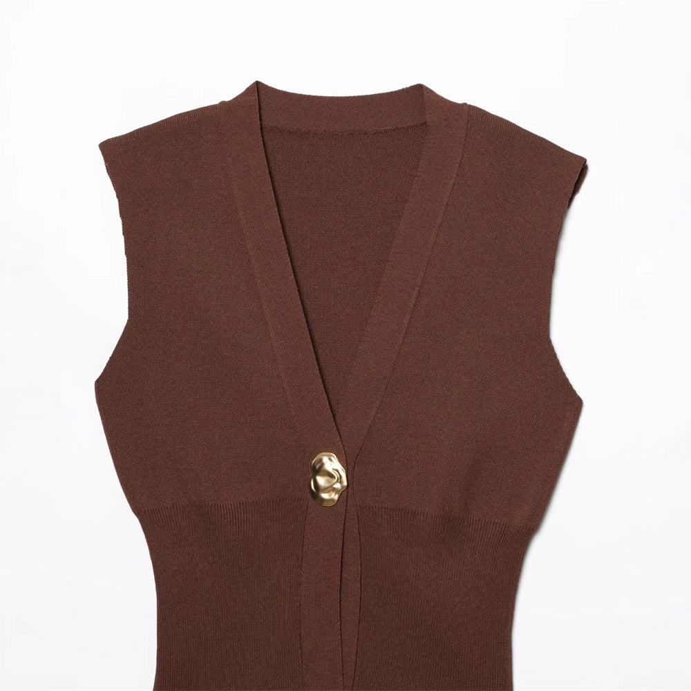 Elegant Casual Women's V Neck Commuting Vest Tank Top