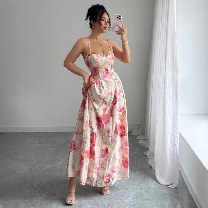 Women's Strapless Shoulder Bearing Elegant Long Evening Dress