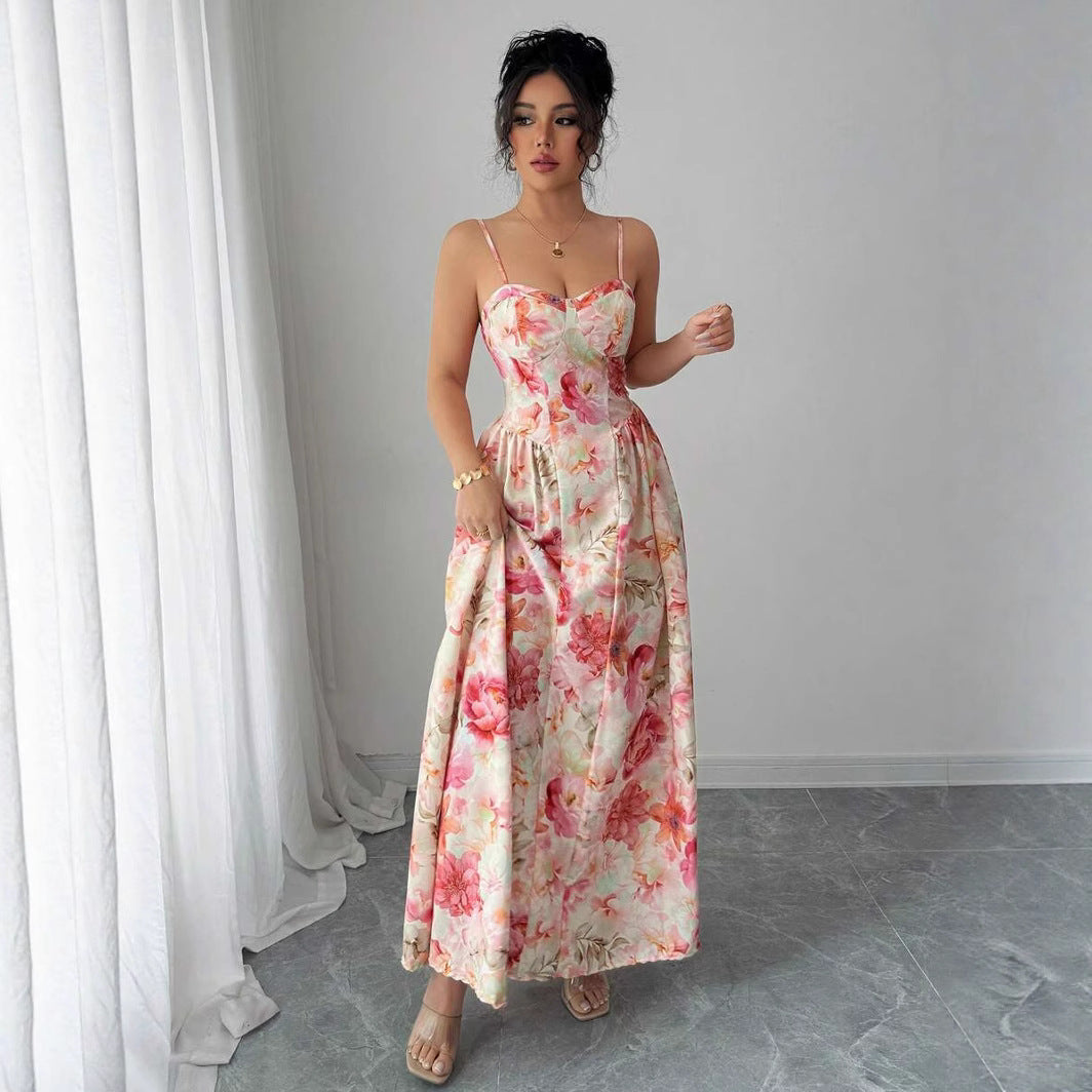 Women's Strapless Shoulder Bearing Elegant Long Evening Dress
