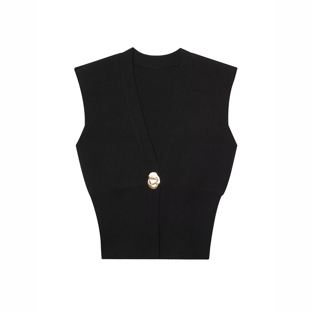 Elegant Casual Women's V Neck Commuting Vest Tank Top