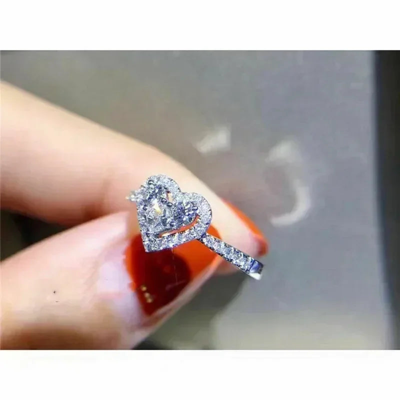 Women's Heart Cubic Zirconia Elegant Fashion Ring