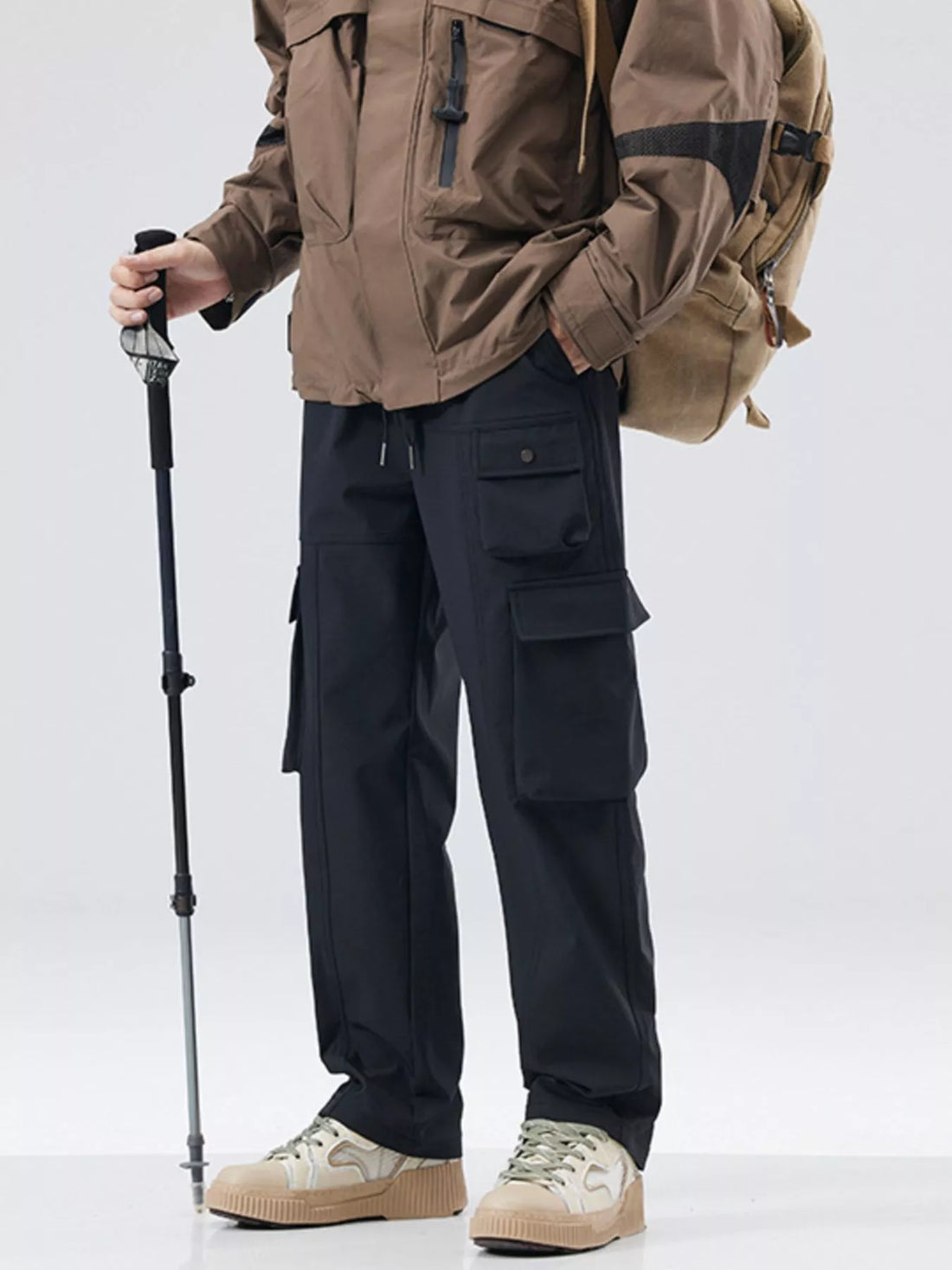 Men's Plus Size Drawstring Wide Leg Casual Pants