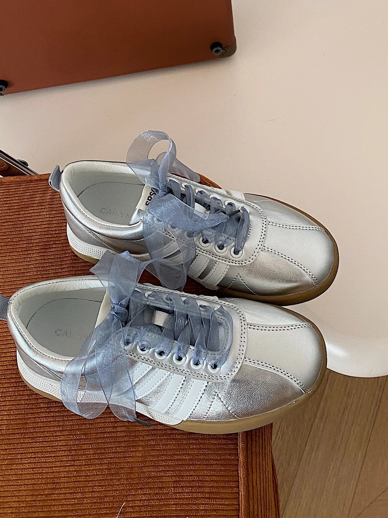 Striped Lace Up Sneakers Casual Women's Shoes