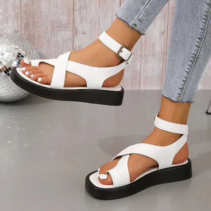 Crisscross Open Toe Platform Sandals Casual Footwe