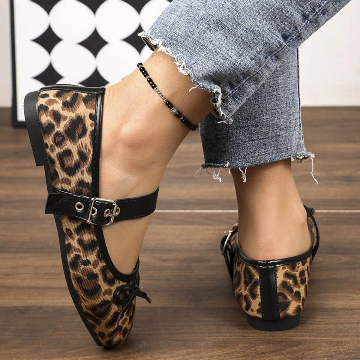 Square Toe Flats Slip On Casual Women's Shoes