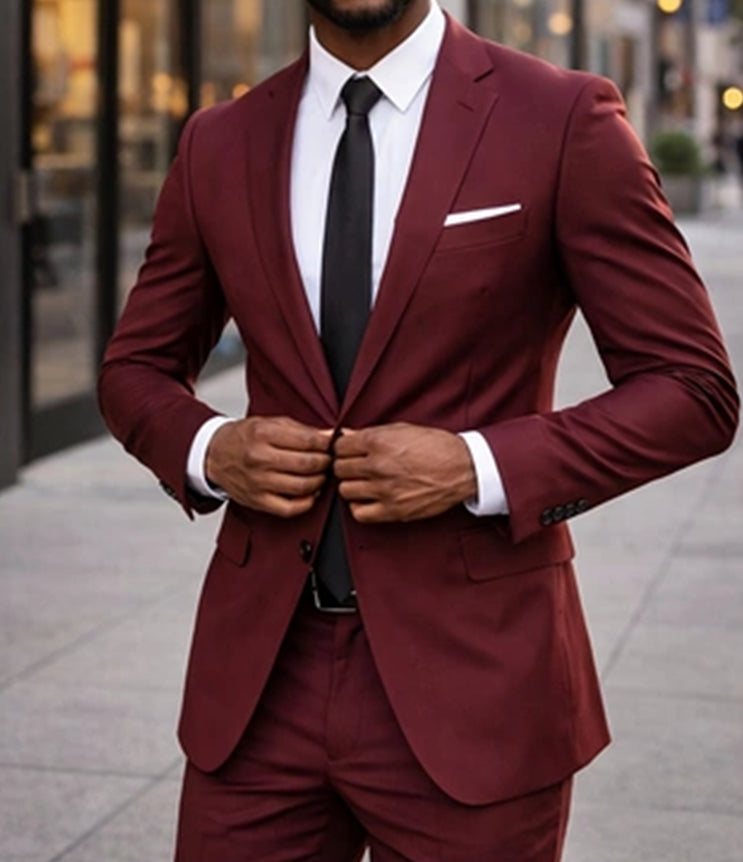 Men's Polyester Formal Suit For Weddings Business Events