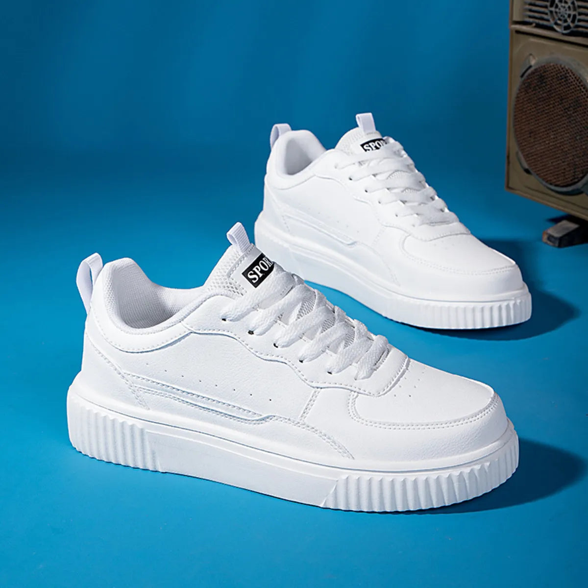 Lace Up Contrast Platform Sneakers Casual Women's Shoes