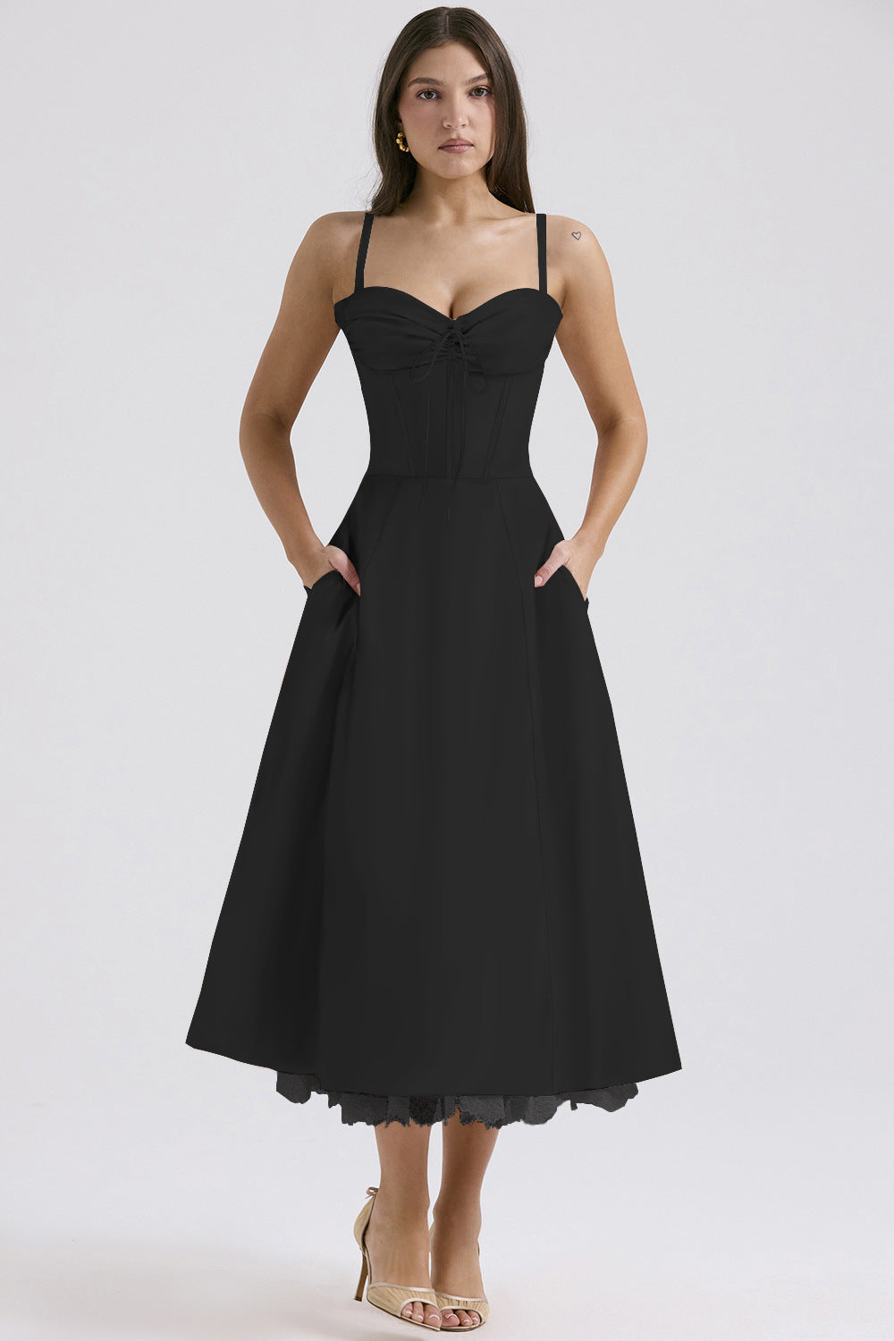 Women's Floral French Style Camisole Long Summer Dress
