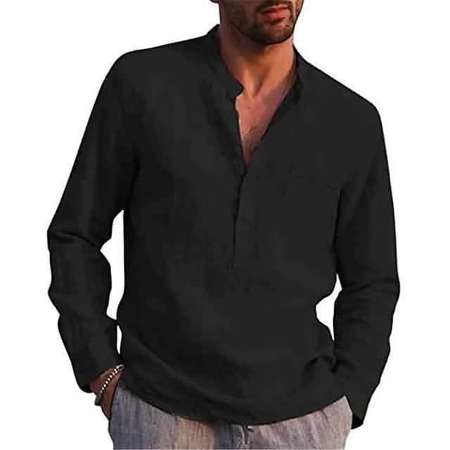 Men's Casual Long Sleeve Button Down Everyday Shirt