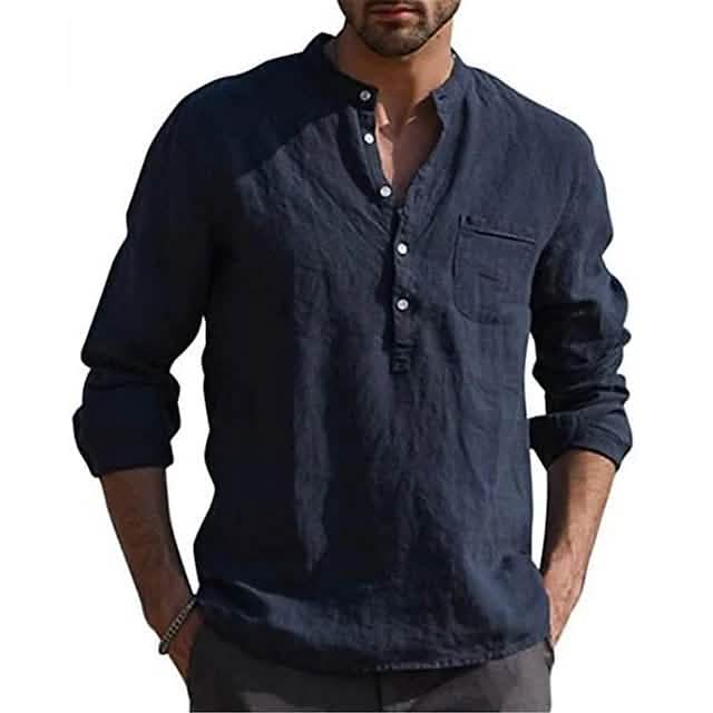 Men's Casual Long Sleeve Button Down Everyday Shirt