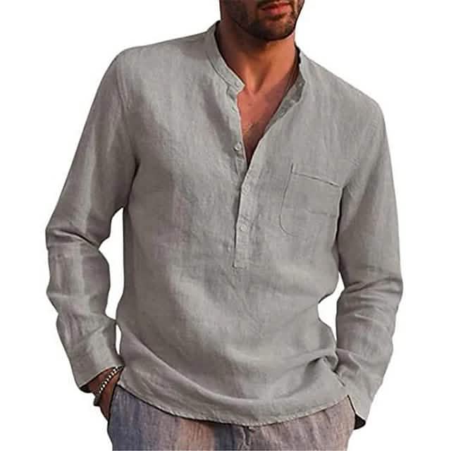 Men's Casual Long Sleeve Button Down Everyday Shirt