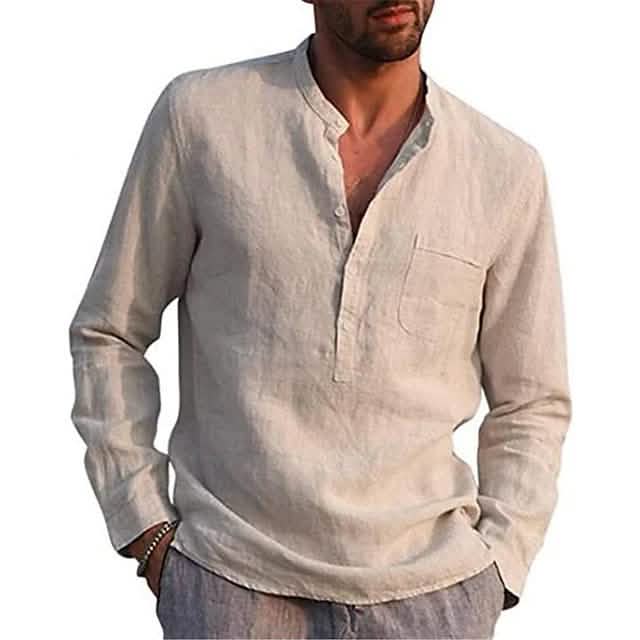Men's Casual Long Sleeve Button Down Everyday Shirt