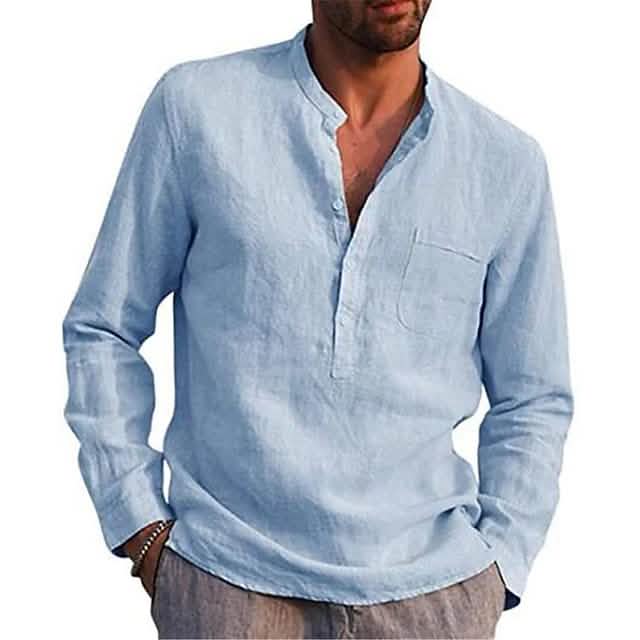 Men's Casual Long Sleeve Button Down Everyday Shirt