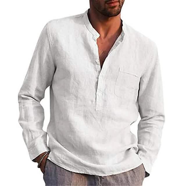 Men's Casual Long Sleeve Button Down Everyday Shirt